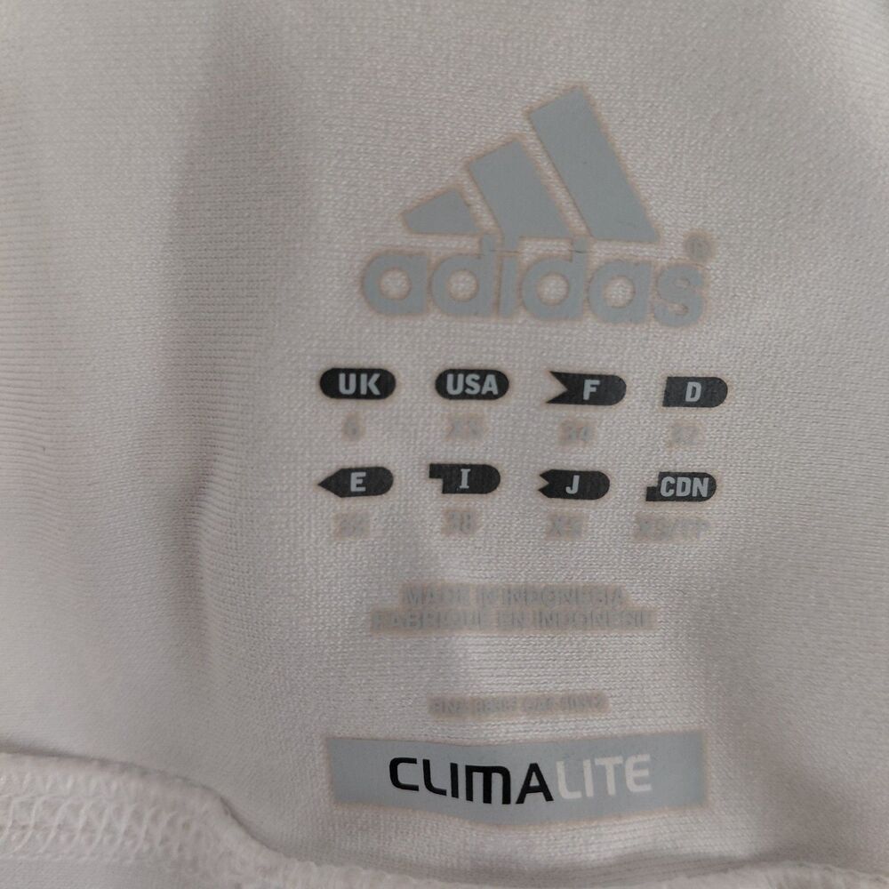 Adidas Fitted LS Zip Front Athleisure Jacket off-white Sz XS - Picture 8 of 10